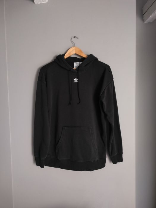Czarne Hoodie Bluza z Kapturem Adidas Center Logo S