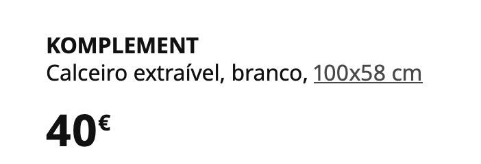Calceiro extraível KOMPLEMENT