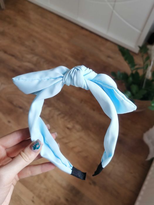 Opaska na głowę błękitna