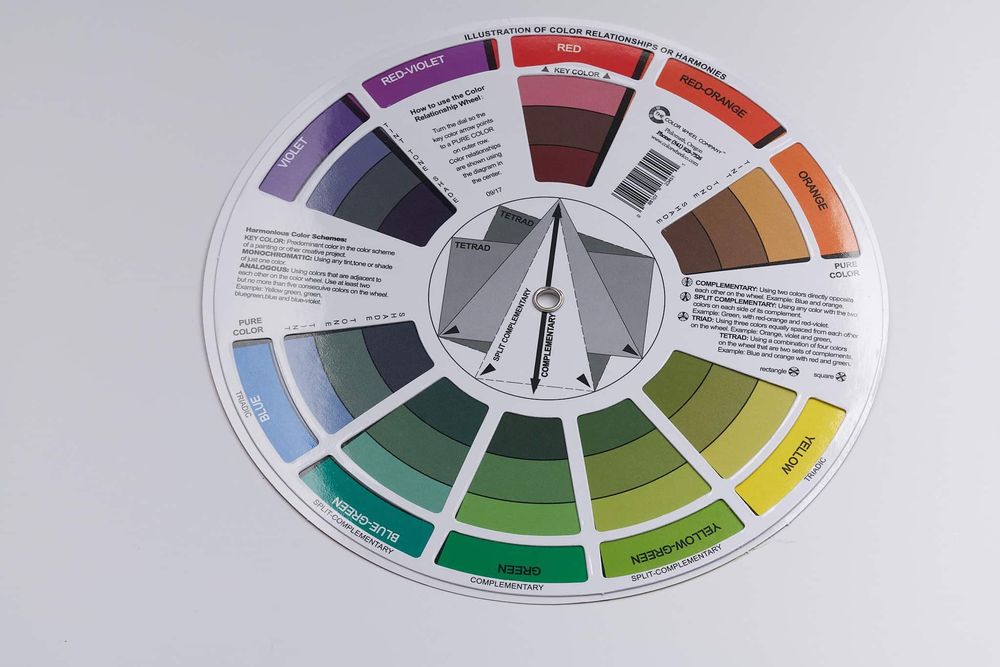 Roda de cores para fotografia, pintura, design e estudos de cor