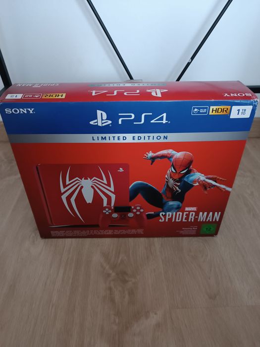 PS4 Spider-Man Limited Edition 1TB+Caixa+Jogo+Comando Original - otima