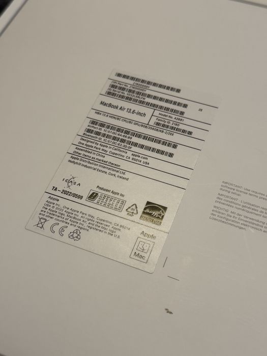 Macbook Air M2 - Stan Idealny