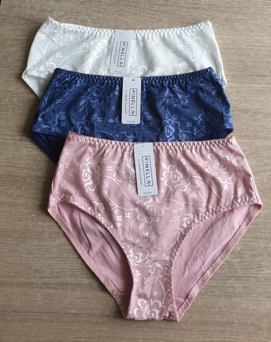 3×Damskie majtki figi 2XL bawełna