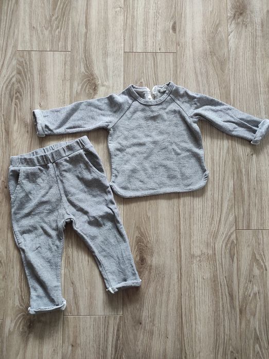 Szary zestaw H&M Conscious, rozm 86, stan bdb+
