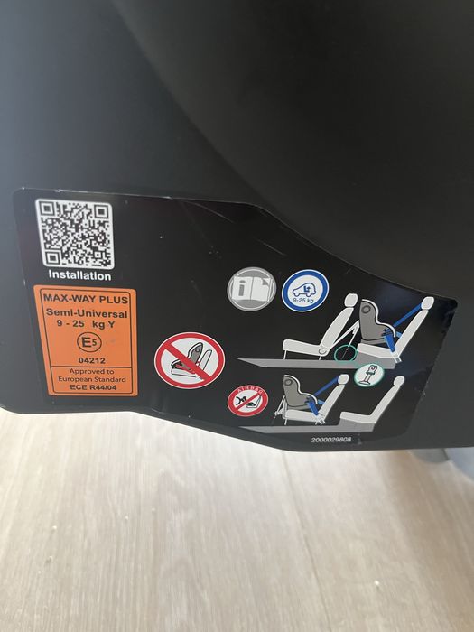 Fotelik samochodowy BRITAX ROMER MAX WAY PLUS 9-25 kg. Jazda tylem
