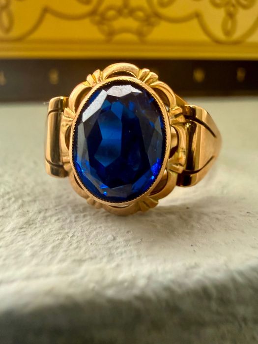 Pierścionek | WWJ | Złoto 585 | Stan bardzo dobry | Biżuteria PRL