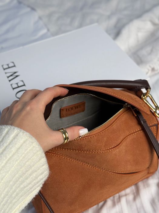 Сумка Loewe puzzle замшева