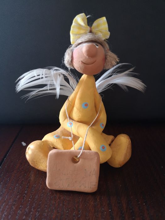 Aniolek ceramiczny - rękodzieło.