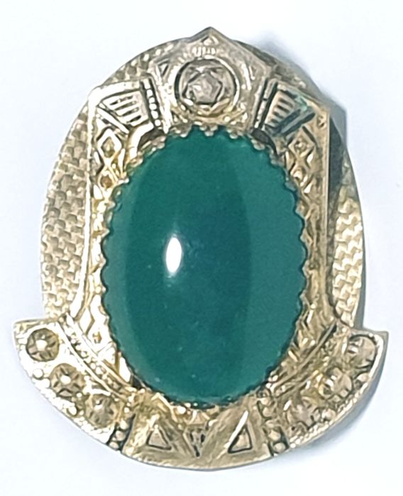 Fantástica antiga mola para papeis de mesa secretária