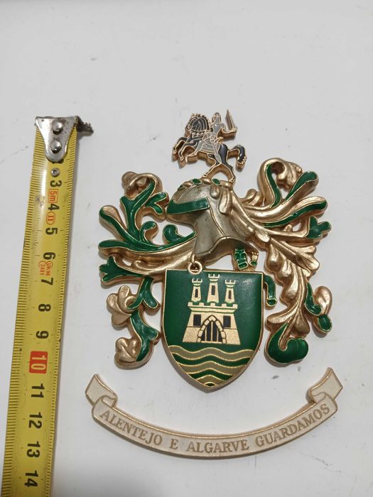 Brasão em metal - GNR Guarda Nacional Republicana - Alentejo e Algarve