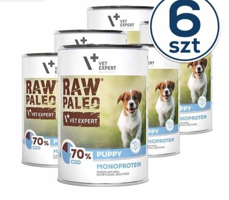 RAW PALEO PUPPY COD 6x400g z dorszem dla szczeniąt