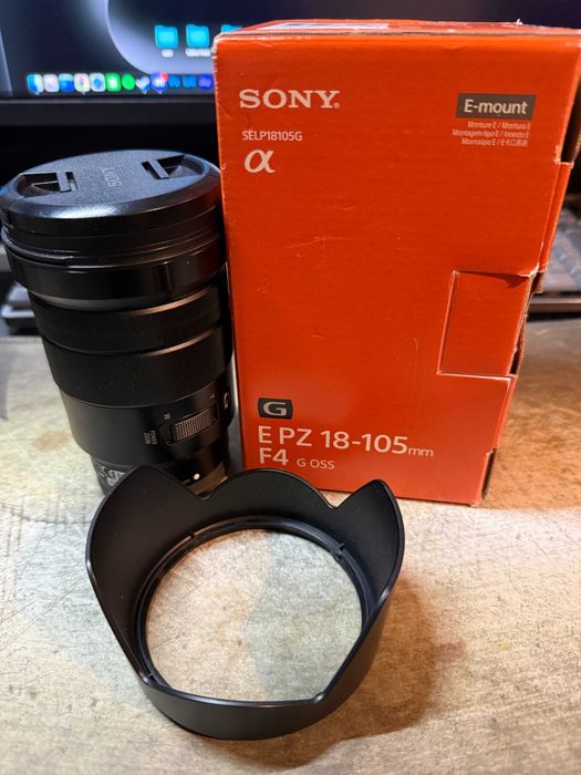 Obiektyw Sony E 18-105 mm f/4 PZ G OSS Stan dobry + filtr