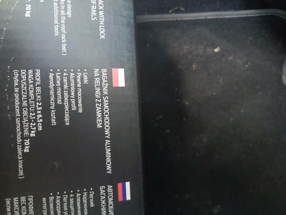 Bagażnik samochodowy na relingi