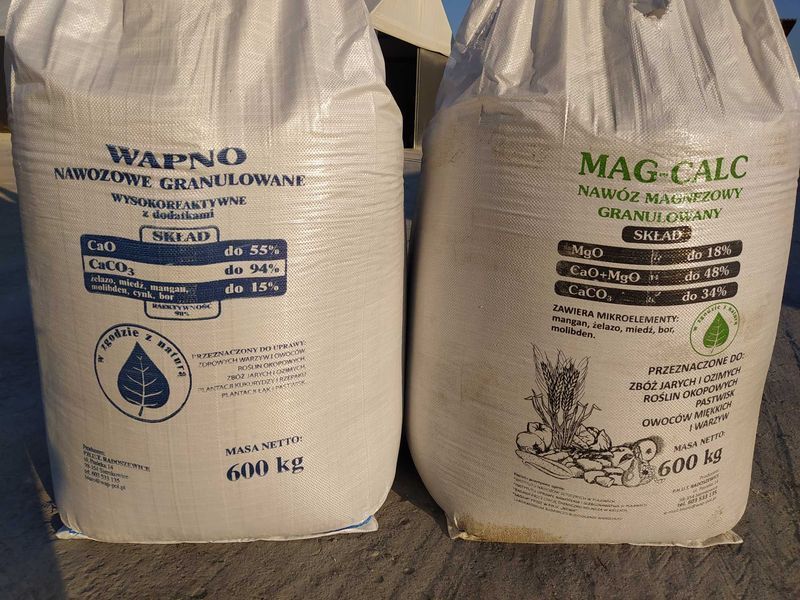 Wapno granulowane nawozowe i magenzowe