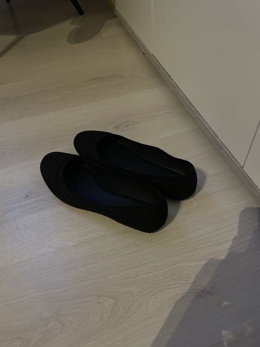 Baleriny czarne z siateczką