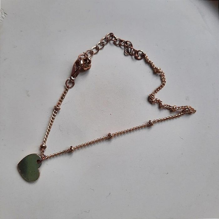 Złota bransoletka z serduszkiem, APART