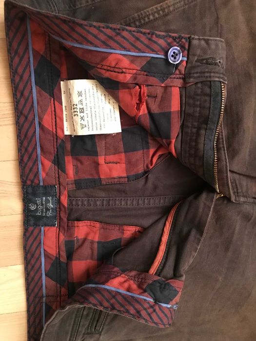 brunatne spodnie Bugatti