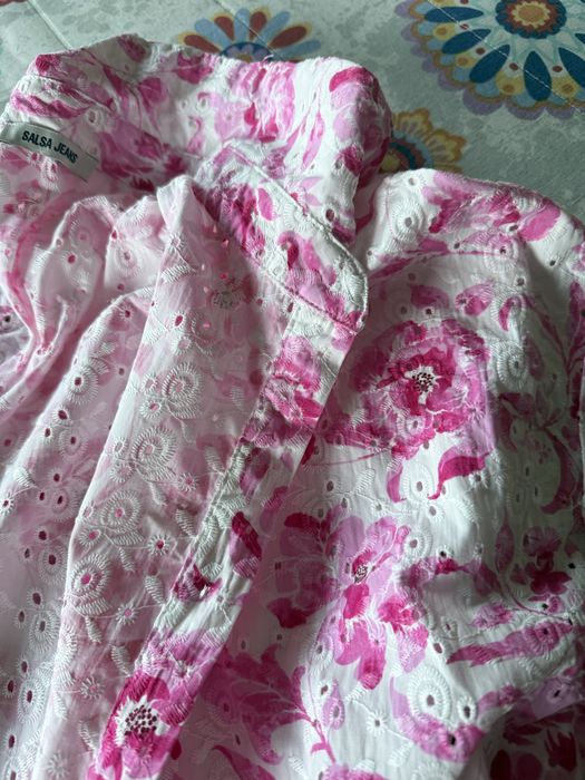 Vestido bordado ingles da salsa tam L