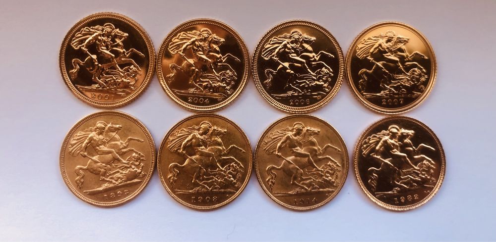 Moeda Meia libra de ouro (half sovereign)