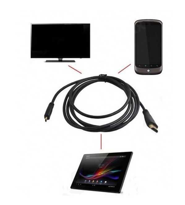 Kabel HDMI - micro HDMI 3m GOLD 1,4b HD 3M * Video-Play Wejherowo