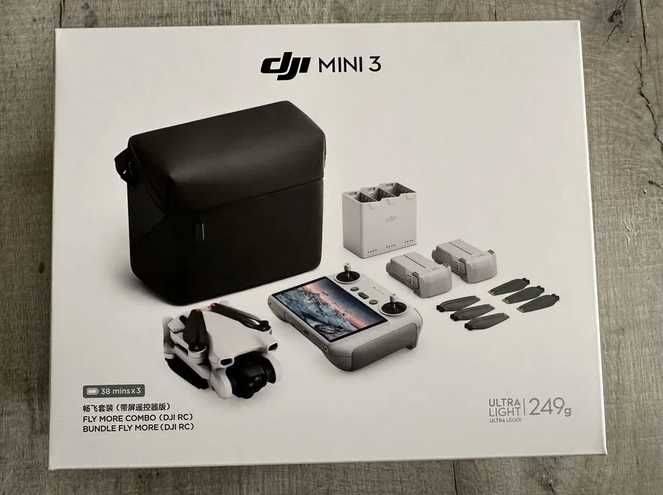 Dron DJI MINI 3 Fly More Combo 3x Akumulator Torba