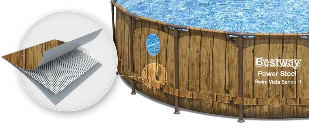 Basen stelażowy 488x122 cm Bestway Swim Vista Series II zestaw 12w1