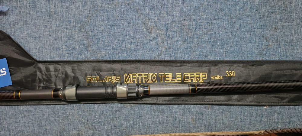 Вудилище коропове телескопічне карбонове Solaris Matrix Tele Carp 3.3м 3.5Lb