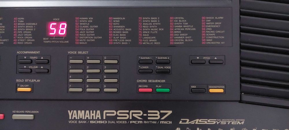 Teclado Yamaha PSR-37, impecável