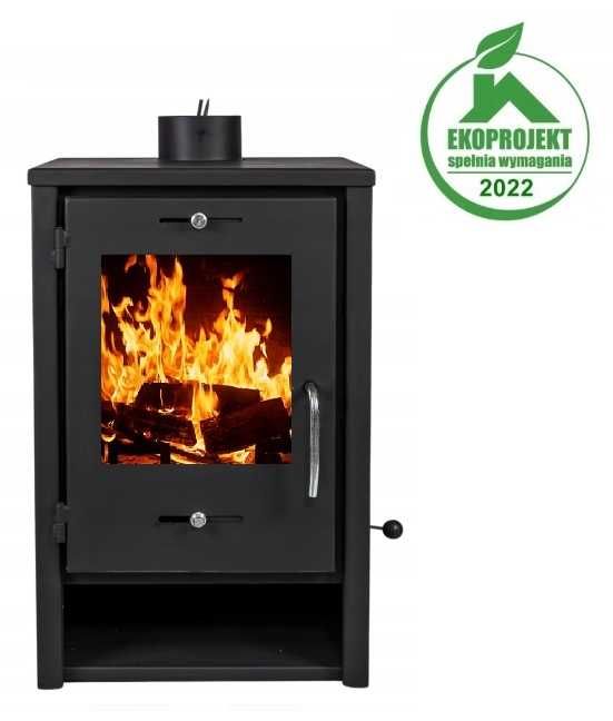 Piec Piecyk żeliwny kominek koza Leo Szamot wolnostojący