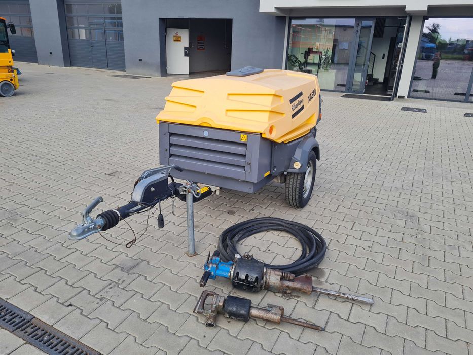 Sprężarka Atlas Copco XAS 47 + młoty pneumatyczne + wąż rok 2013