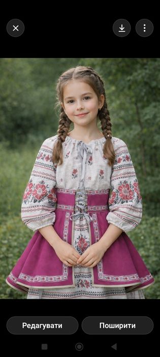 Вишиванка костюм на дівчинку