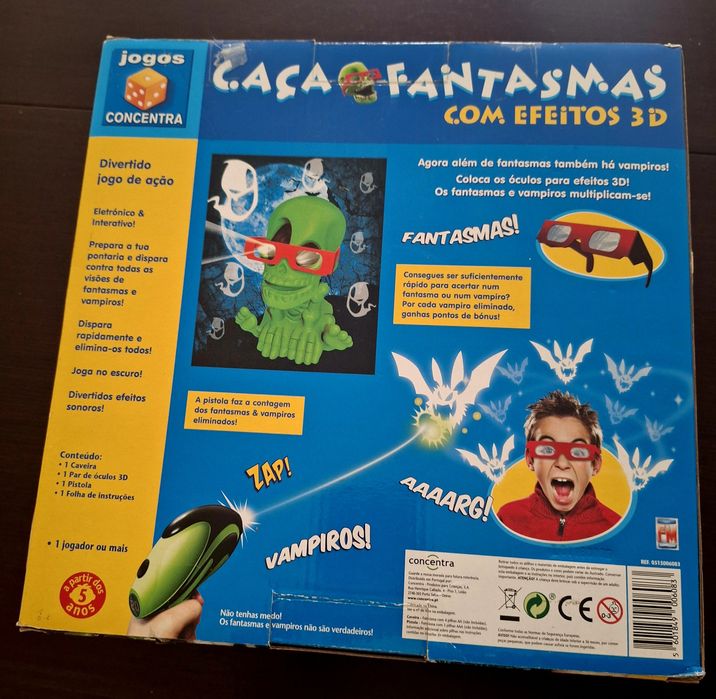 Caça  fantasmas com Efeitos 3D da Concentra'' Estado Impecável''