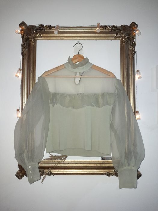 Blusa Zara verde água