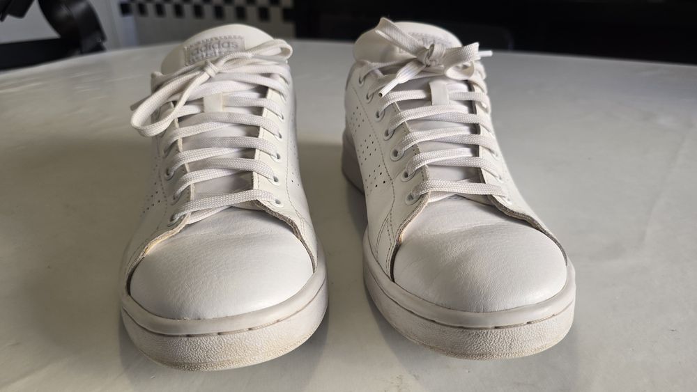 Adidas advantage base 2.0 ténis 41 1/3 sapatilhas branco calçado homem