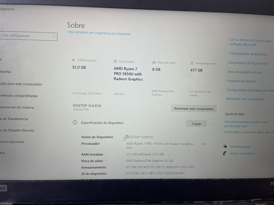 Troco ThinkPad Ryzen 7 32GB + PS4 Slim 1TB | Garantia CeX | Também Vendo