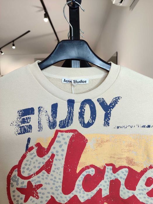 Світшот Acne Studios Logo oversized cotton sweatshirt