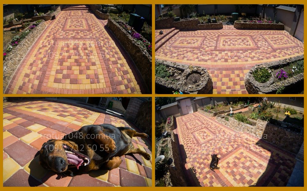 Тротуарная плитка вибропрессованная.