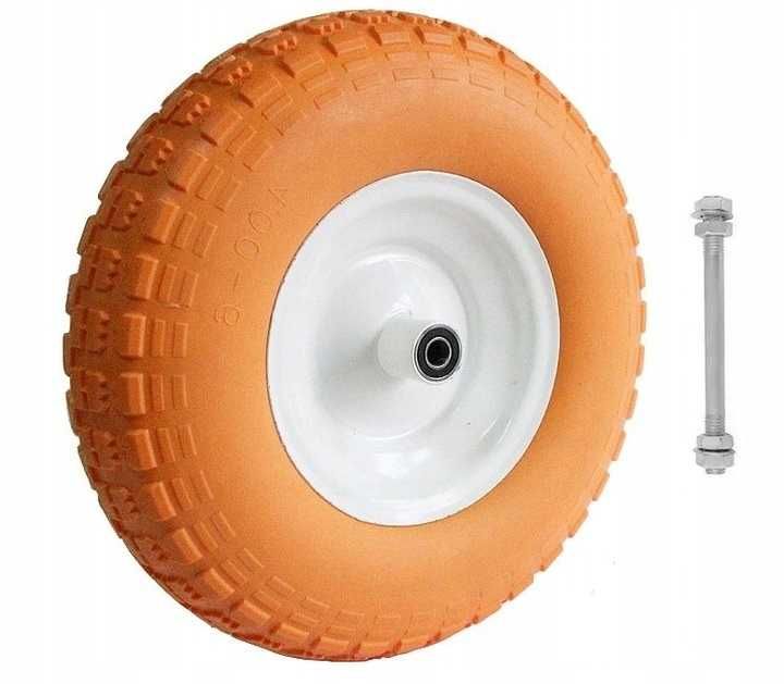 KOŁO DO TACZKI PU pełne bezdętkowe 400-6 4.00-6 oś 12 mm