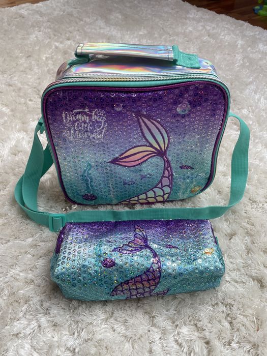 Lunch box śniadaniówkę piórnik syrenka cekiny NOWE