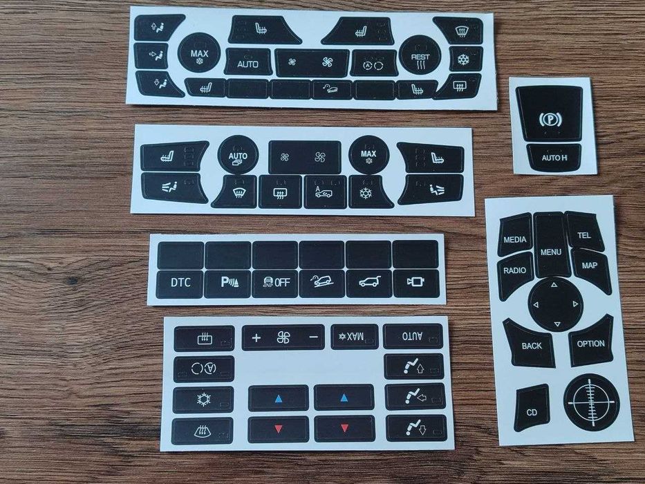 Наклейки на кнопки Renault VW Audi Mercedes Ford Citroen BMW Opel