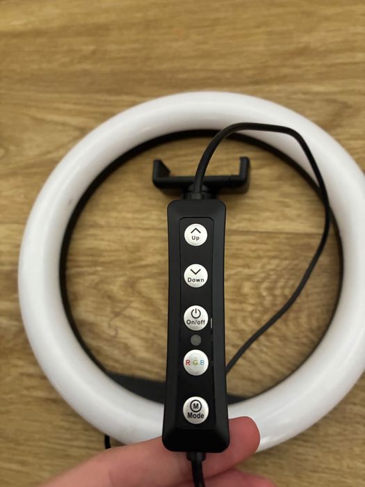 Zestaw lamp LED – ring light + 3 lampy – nowe
