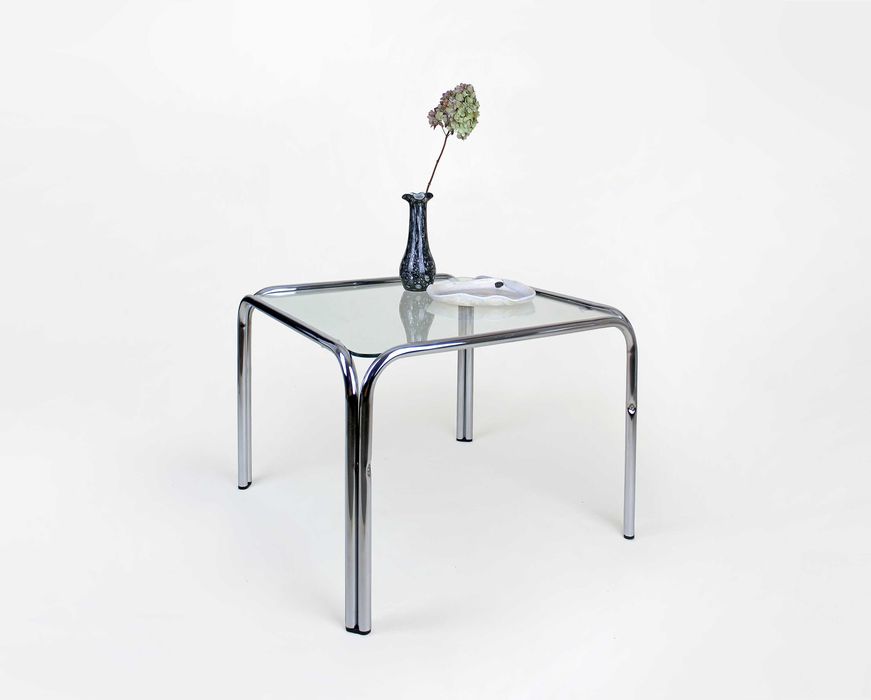 REZERWACJA Stolik w stylu Bauhaus chromowany vintage
