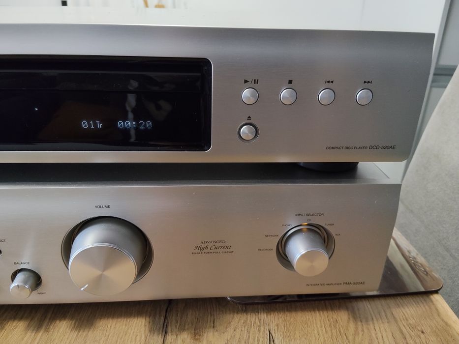 Zestaw Denon wzmacniacz PMA 520AE +CD DCD 520AE + 2 piloty