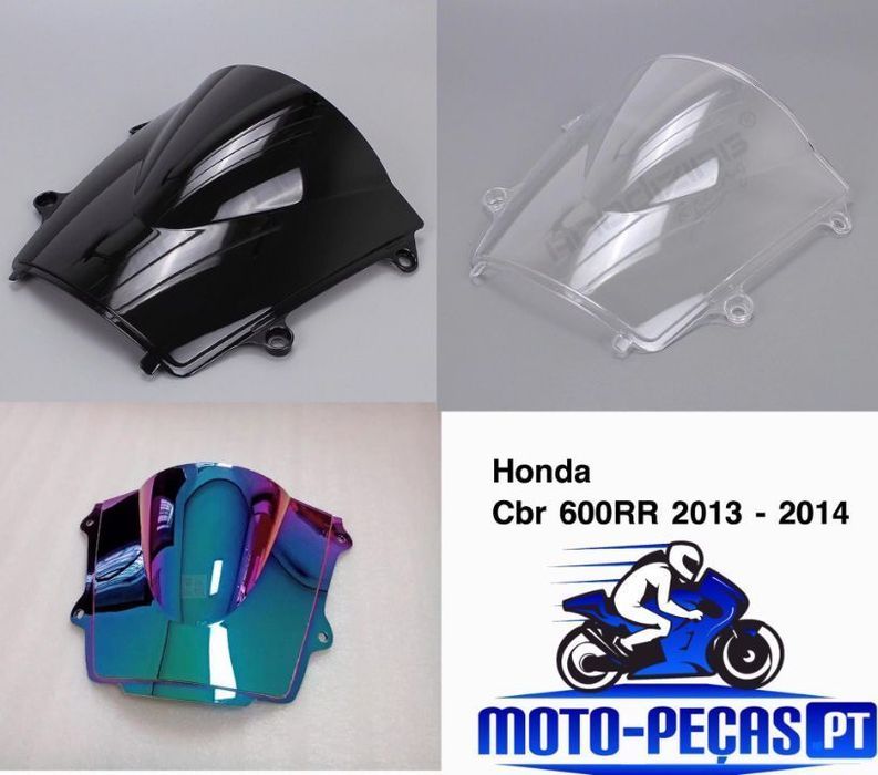 Viseira Honda cbr 600rr f5 ano 2013 ate 2014 vidro bolha frontal