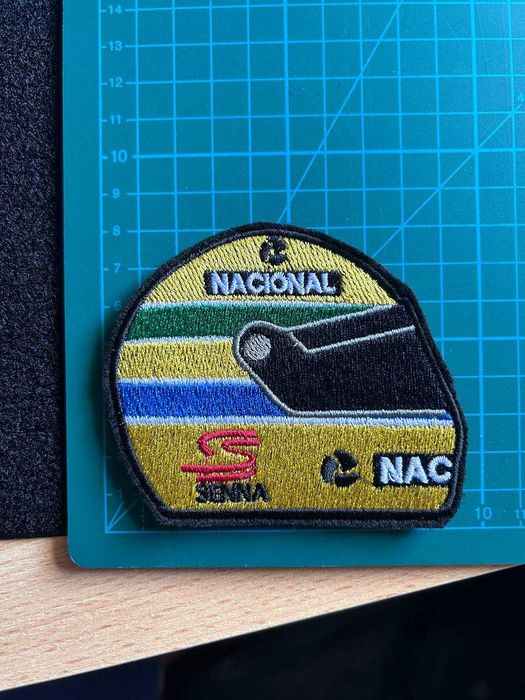 Naszywka Formula 1 Senna Helmet Velcro Patch