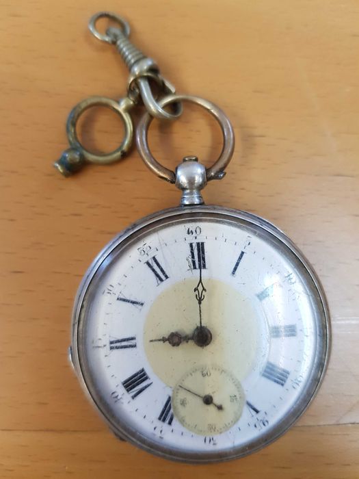 Zegarek austriacki kieszonkowy srebrny