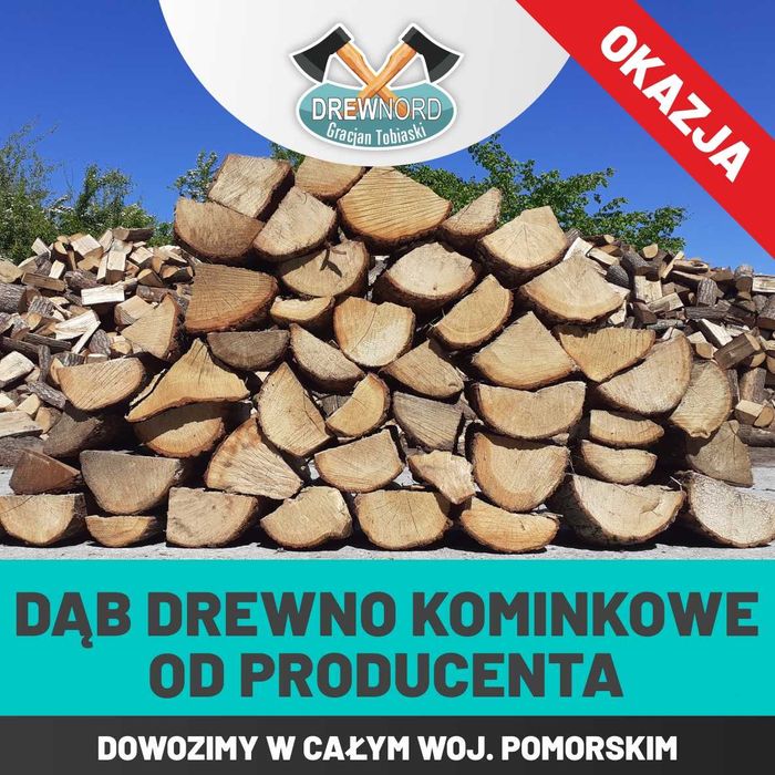 DĄB | Drewno Kominkowe | Drewno Opałowe | 220zł | Transport