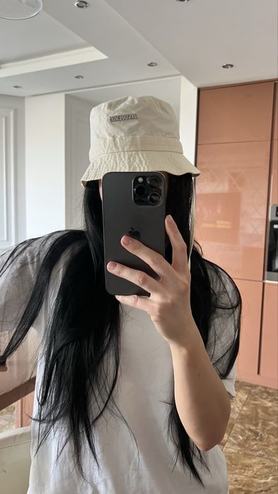 Панама шляпа Jacquemus 100% оригинал (лимонный/молочный) цвет