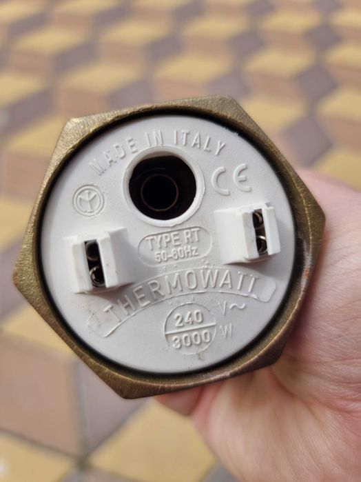 Тен 3 кВт мідний різьба 1 1/4 дюйм з чвертю Thermowatt +Терморегулятор