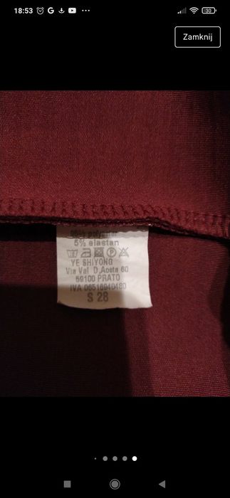 Bordowa sukienka S